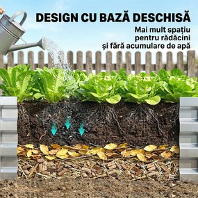 Outsunny 4' x 2' x 1' Pat de Gradina Galvanizat Inaltat, Cutie de Plantare din Metal Pat Inaltat pentru Legume, Flori, Plante si Plante Aromatice, Verde | Aosom Romania
