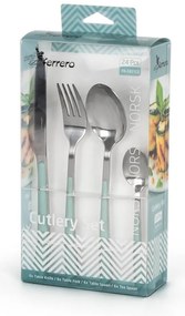 Set de 24 tacâmuri Luigi Ferrero Norsk FR-2431CS, Oțel inoxidabil, Albastru deschis