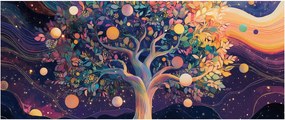 Tablou – Arbore violet plin de energie (120x50 cm)