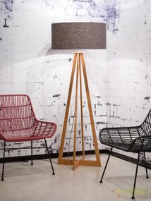 Lampadar realizat din materiale naturale, durabile si ecologice, EVEREST/F gri inchis