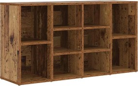 vidaXL Bancă pentru pantofi cu raft Lemn vechi 103 x 30 x 54,5 cm