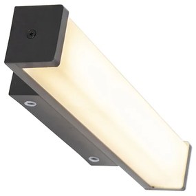 Aplică neagră 32 cm IP44 - Cascada