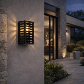 Lampa de perete exterioara moderna neagra 26 cm IP44 - Reims