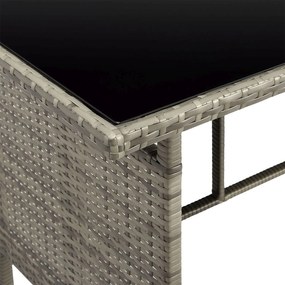 Juskys Set ratan de gradina Manacor - gri