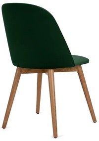 Scaun de dining BAKERI 86x48 cm verde închis/stejar deschis
