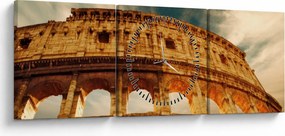 Tablou - Colosseum roman (cu ceas) (90x30 cm)