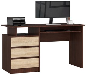 Masă PC Bronte (wenge + Stejar sonoma). 1069692