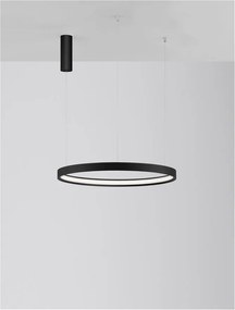 Lustra LED suspendata design modern circular PERRINE D-60cm neagra