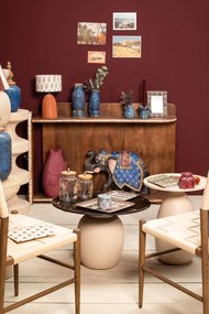 Vaza decorativa, roz, din ceramica, Fish