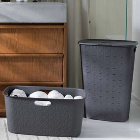 Curver Coș pentru rufe murdare Softex 56 l, griînchis