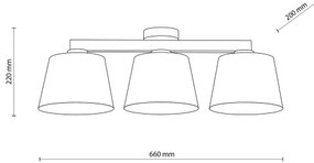 Brilagi - Lustră aplicată LATTE 3xE27/15W/230V pin/maro