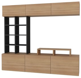 Comodă TV Sasa - Teak, Black