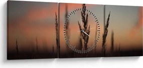 Tablou - Silueta plantei (cu ceas) (90x30 cm)