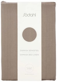 Lenjerie de pat taupe din damasc pentru pat de o persoană, extinsă 140x220 cm Noble – Södahl