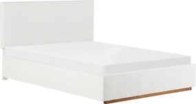 Pat cu somieră si spaţiu de depozitare 160x200, alb, NUVOLA
