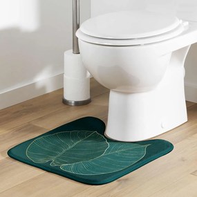 Covoraș de baie verde închis pentru WC 45x45 cm Jade – douceur d'intérieur