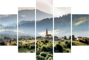 Tablou - sătuț în ceață (150x105 cm)