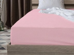 Cearsaf Jersey roz 90 x 200 cm