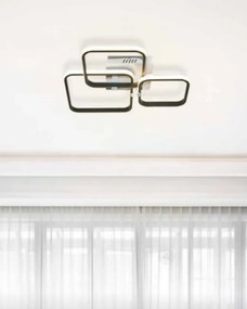 Plafoniera LED 30W, Alb/Negru, Frame, Kelektron