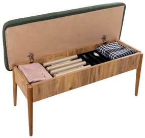 Bancă matlasată VINA 85x110 cm verde/pin atlantic