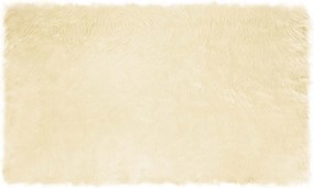 vidaXL Covor din Lână Faux Tafalla Crem 100 x 200 cm Poliester