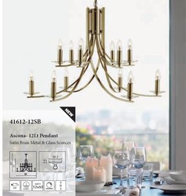 Candelabru stil elegant metal alama Ascona 12L