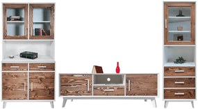 Set Living Timeless I, Lemn Masiv, Natur-Alb