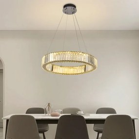 Lustră LED dimabilă pe cablu LED/40W/230V 3000-6500K crom + telecomandă