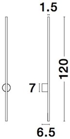 Aplica de perete LED design liniar Aden 120cm