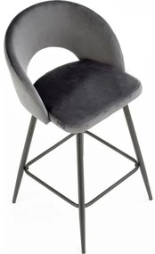 Scaun de bar 89x49 cm gri/negru