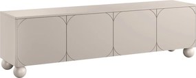 Comodă TV Sonatia II 200 cm cu patru uși pe picioare rotunde - casmir
