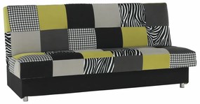 Canapea, textil verde gălbui/gri/negru, ALABAMA