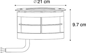 Spot modern pentru sol din oțel inclusiv LED 20W - Bridge