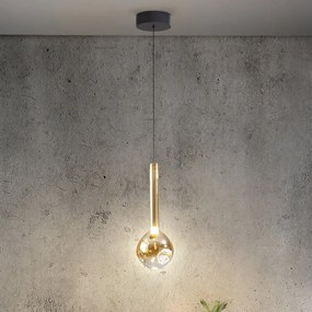Pendul LED design modern Essenza negru, auriu