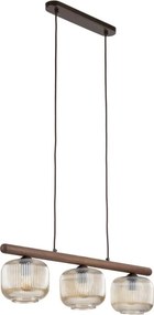 Candelabru pe cablu SALVIA 3xE14/10W/230V maro/maro fumuriu