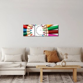 Tablou creioane (cu ceas) (90x30 cm)
