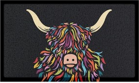 Covoraș de intrare din PVC 40x70 cm Highland Cow – Artsy Doormats