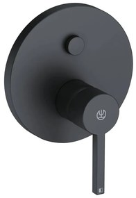 Baterie incastrata pentru 2 consumatori, negru mat Negru mat