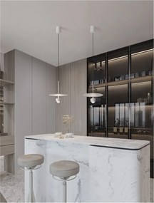 Pendul LED stil minimalist EDEM alb