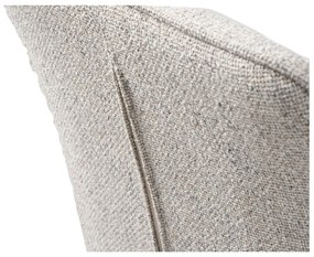 Scaun de sufragerie gri deschis cu cotiere tapițat Alma – Unique Furniture