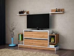 Comoda TV Magic - Alb, Walnut