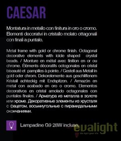 Lustra design elegant casa scarii CAESAR SP12 ORO 114743