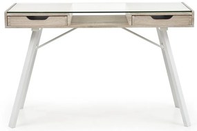 Birou Habra, transparent / stejar sonoma