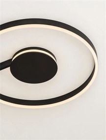 Lustra circulara aluminiu negru LED CCT SIENA 60cm