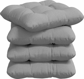 vidaXL Perne de Șezut 4 pcs Gri nori 40 x 40 x 12 cm țesătură