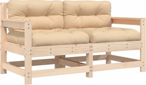 vidaXL Scaune de grădină cu perne, 2 buc., lemn masiv de pin