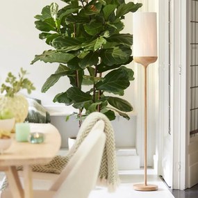 Lampadar în culoare naturală cu abajur textil (înălțime 159 cm) Dania – Light &amp; Living