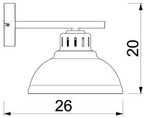 Aplică perete SVEN 1xE27/60W/230V