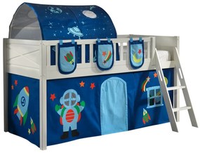 Această combinație SCOTT este formată din pat cu perdea de joacă ASTRO, tunel și 3 buzunare de depozitare.