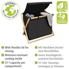 Coș de rufe din material textil 93 l Ecori – Wenko